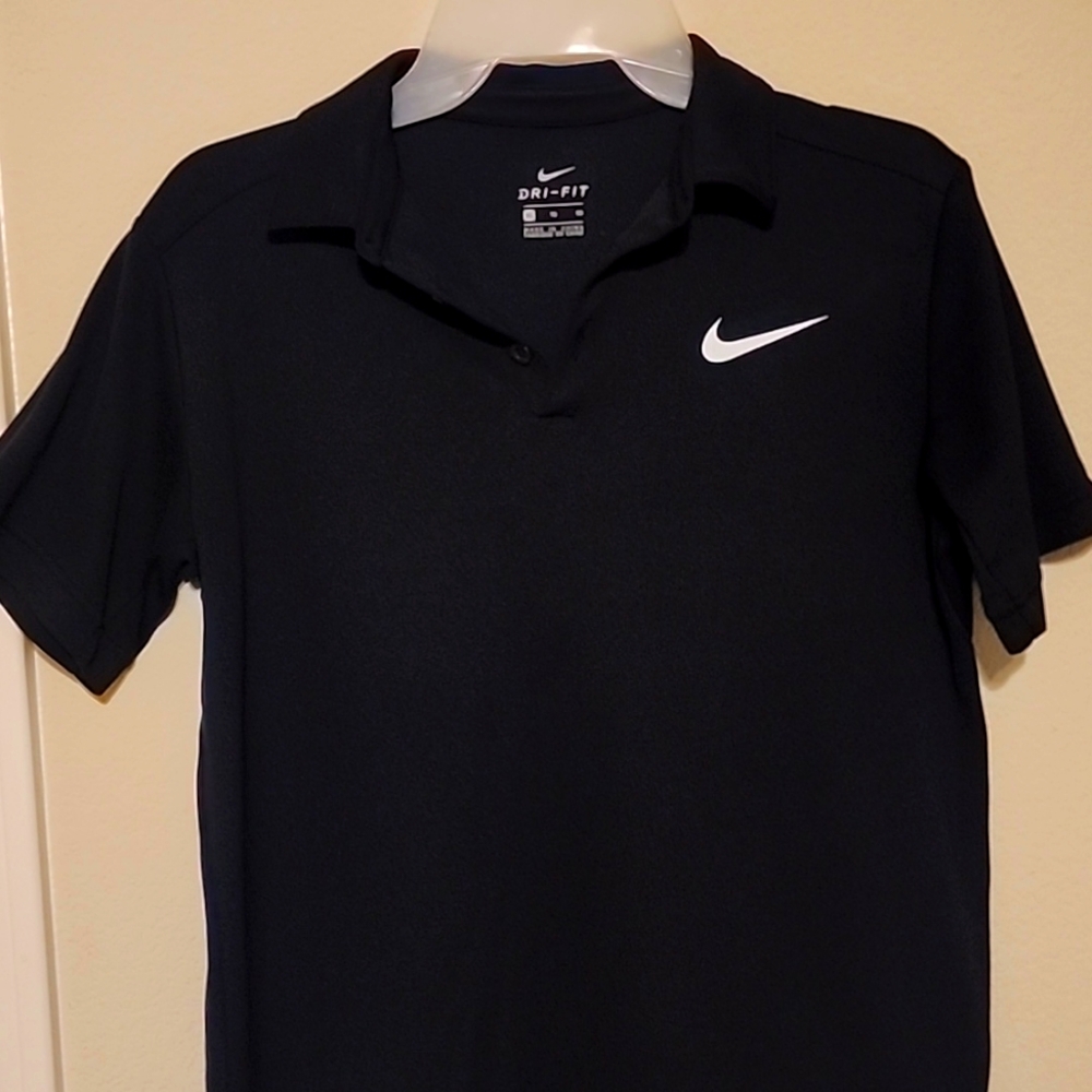 Nike boys XL polo dry fit shirt black